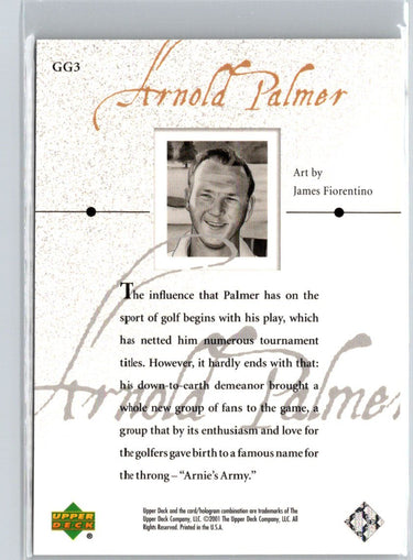 2001 Upper Deck #GG3 Arnold Palmer Gallery Q61