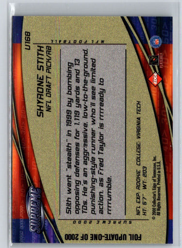 2000 Collector's Edge Supreme #U168 Shyrone Stith Update Foil  #/2000 Q61