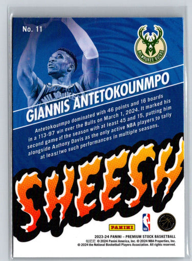 2023-24 Hoops Premium Stock #11 Giannis Antetokounmpo Sheesh Q62