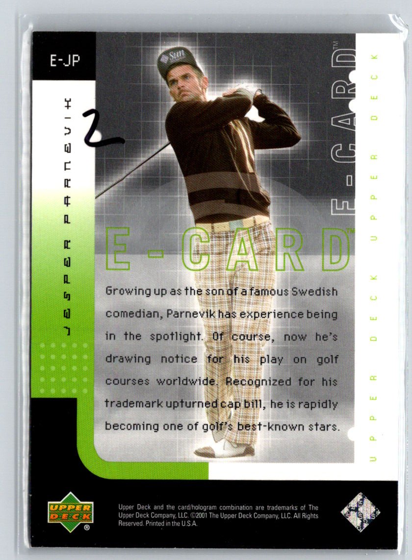 2001 Upper Deck #E-JP Jesper Parnevik e-Card Q62