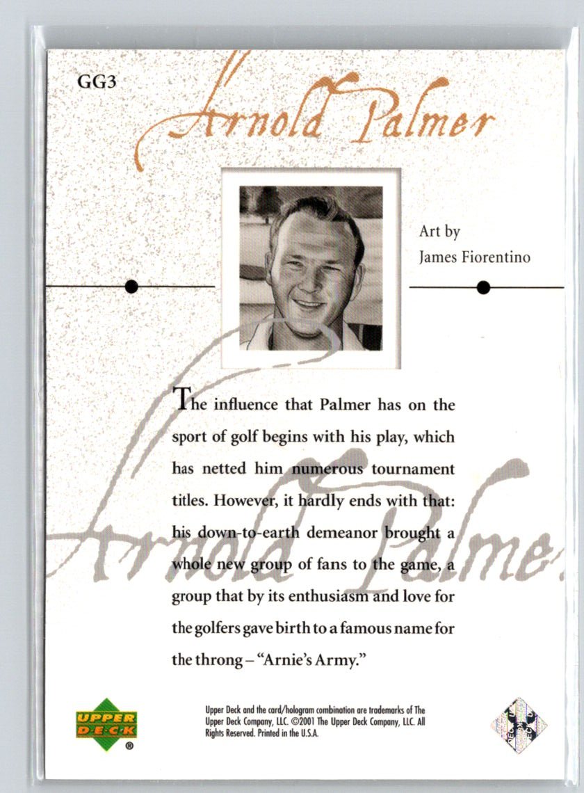 2001 Upper Deck #GG3 Arnold Palmer Gallery Q62