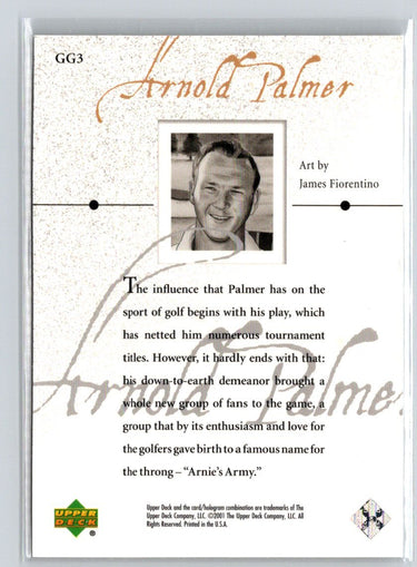 2001 Upper Deck #GG3 Arnold Palmer Gallery Q62
