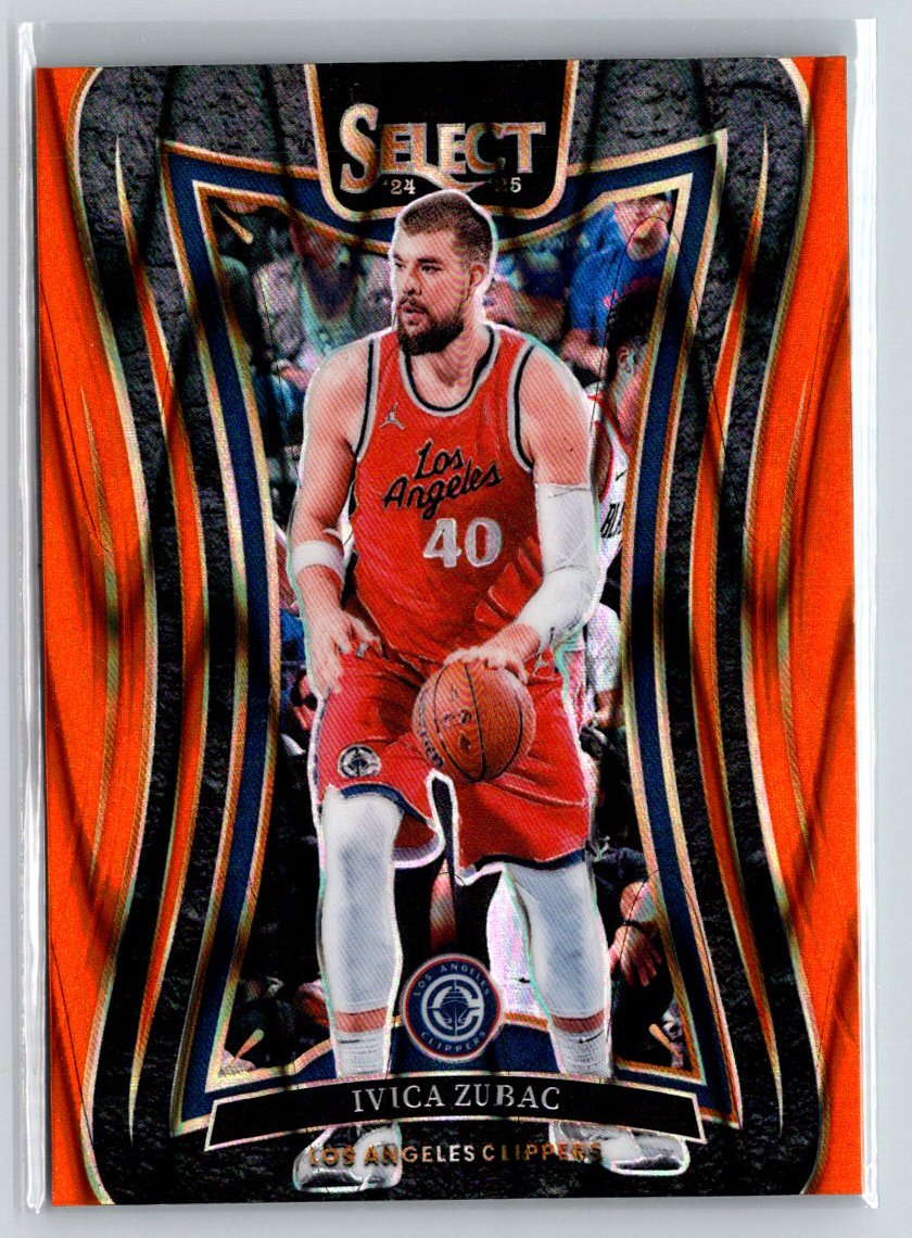 2024-25 Panini Select #349 Ivica Zubac Orange Tectonic Prizm Q63