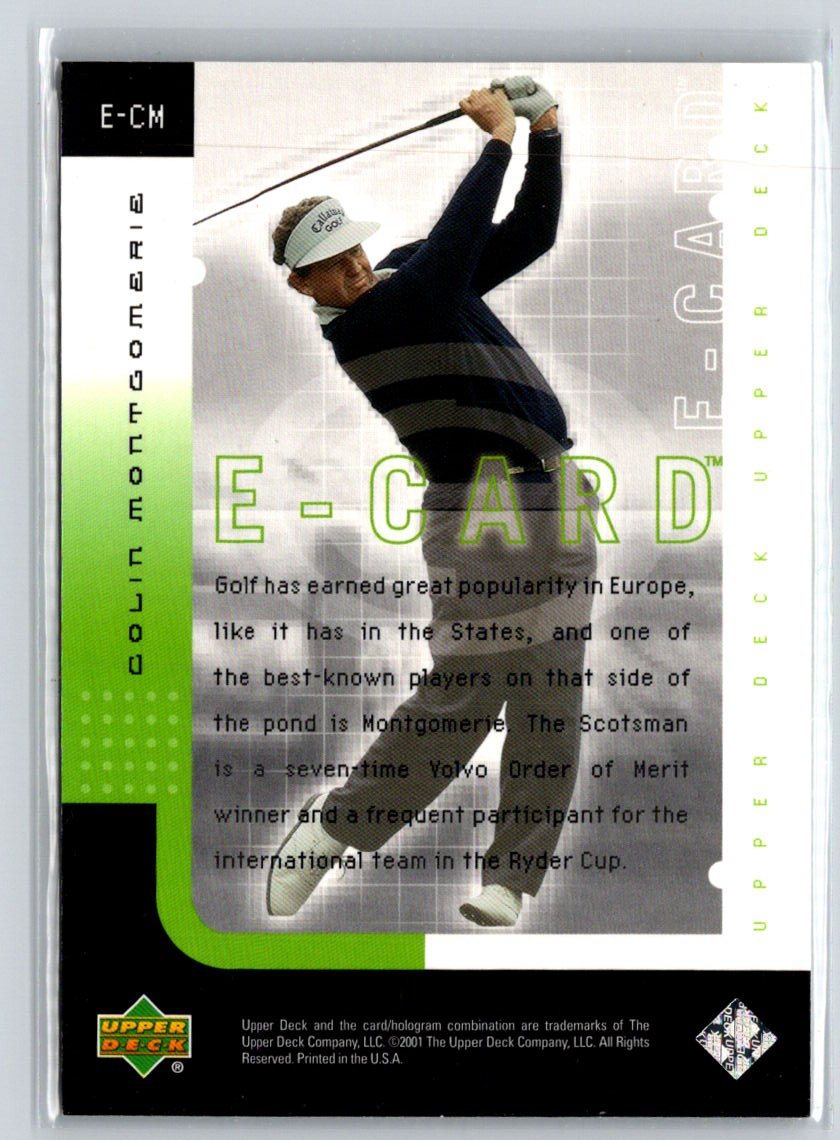 2001 Upper Deck #E-CM Colin Montgomerie e-Card Q63