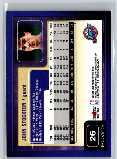 2002-03 Fleer Showcase #26 John Stockton Q64