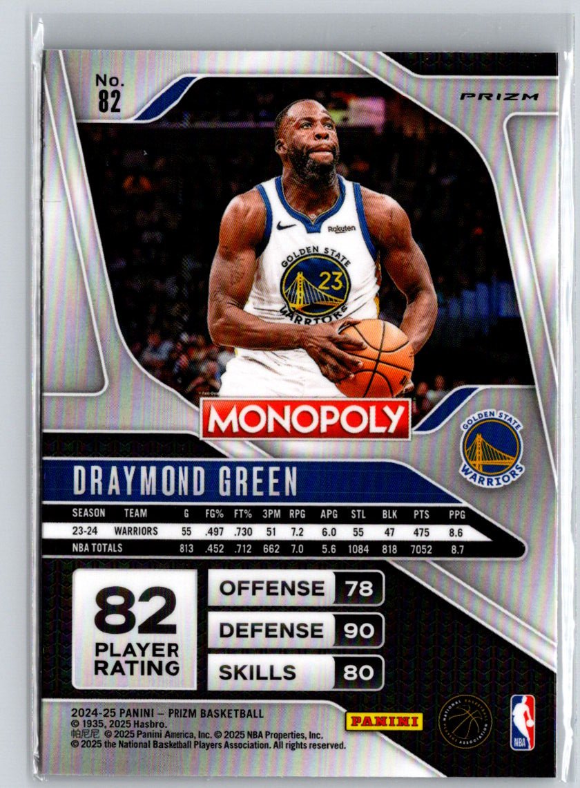2023-24 Panini Prizm Monopoly #10 draymond green  Red #/99 Q65