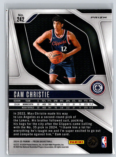 2024-25 Panini Prizm #242 Cam Christie Red Cracked Ice Q65