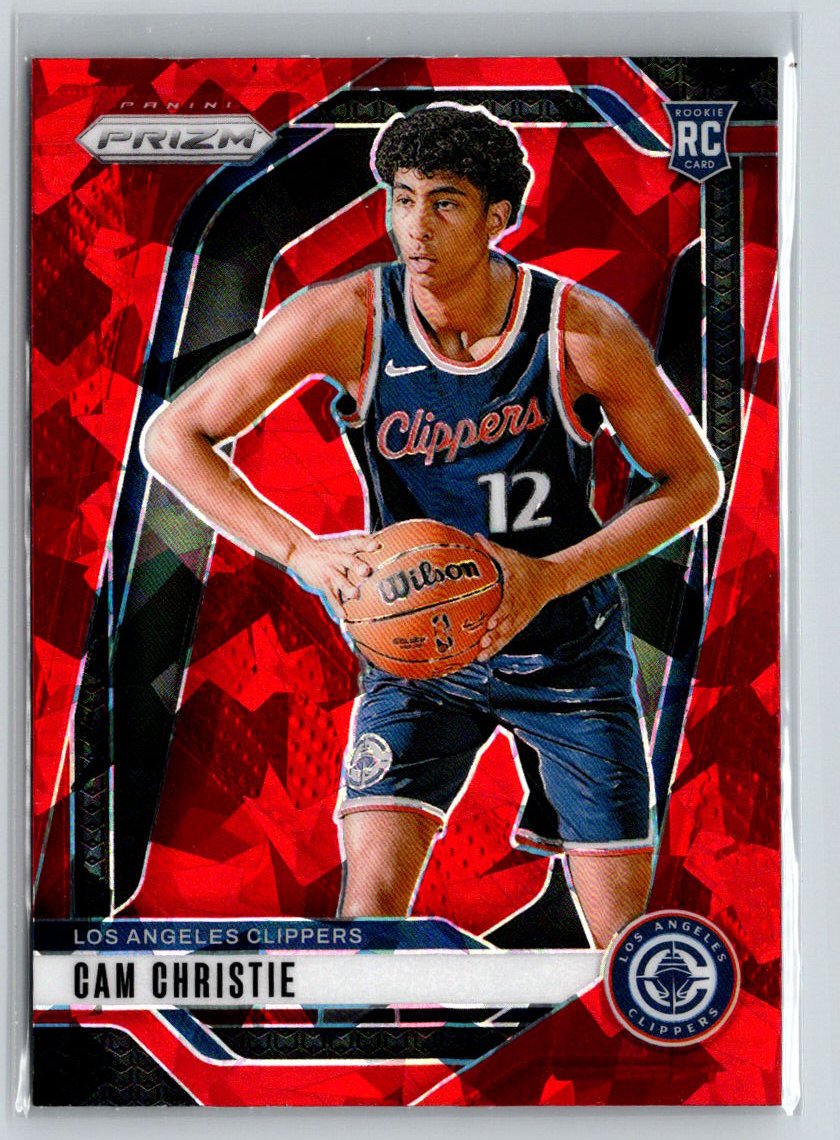 2024-25 Panini Prizm #242 Cam Christie Red Cracked Ice Q65