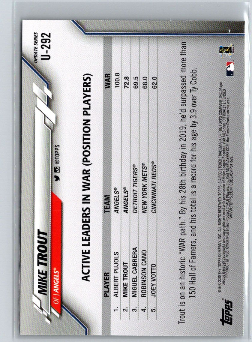 2020 Topps Update #U-292 Mike Trout Q64