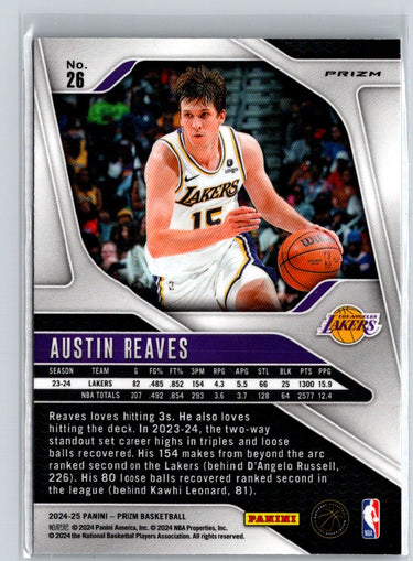 2024-25 Panini Prizm #26 Austin Reaves Prizms Ice Q65