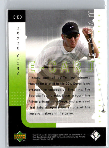 2001 Upper Deck #E-DD David Duval e-Card Q65