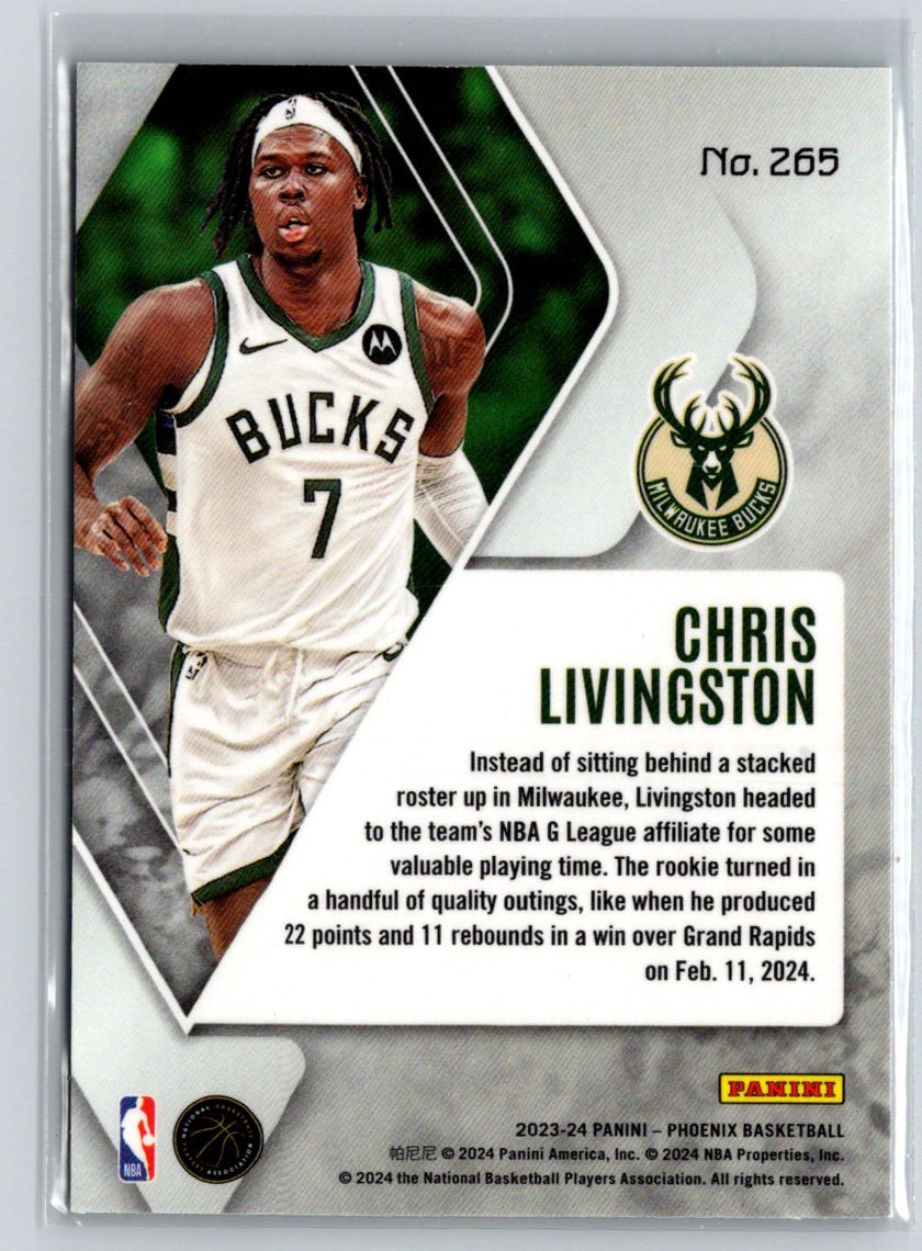 2023-24 Panini Phoenix #265 Chris Livingston Phoenix Teal Lazer Q66