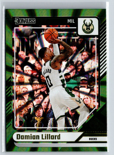 2024-25 Donruss #125 Damian Lillard Holo Green Laser Q66