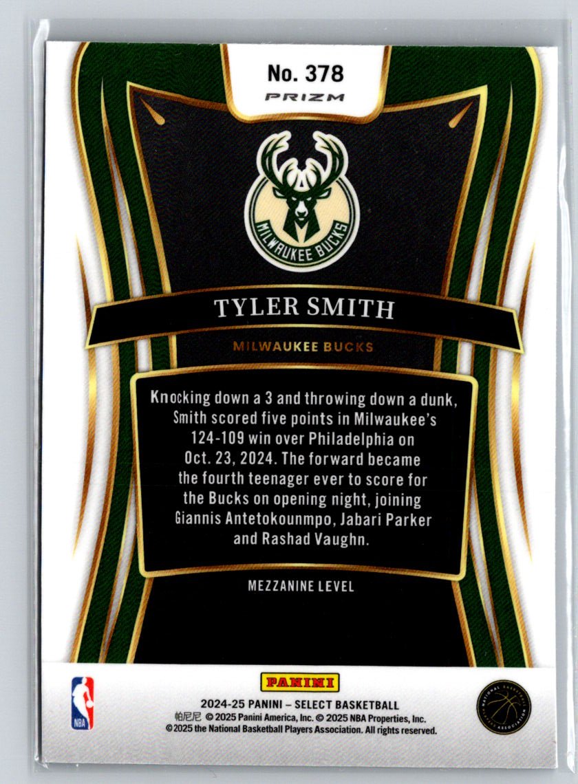 2024-25 Panini Select #378 Tyler Smith Blue Cracked Ice Prizm Q67