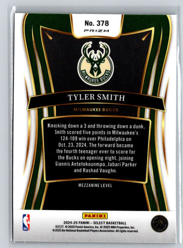 2024-25 Panini Select #378 Tyler Smith Blue Cracked Ice Prizm Q67