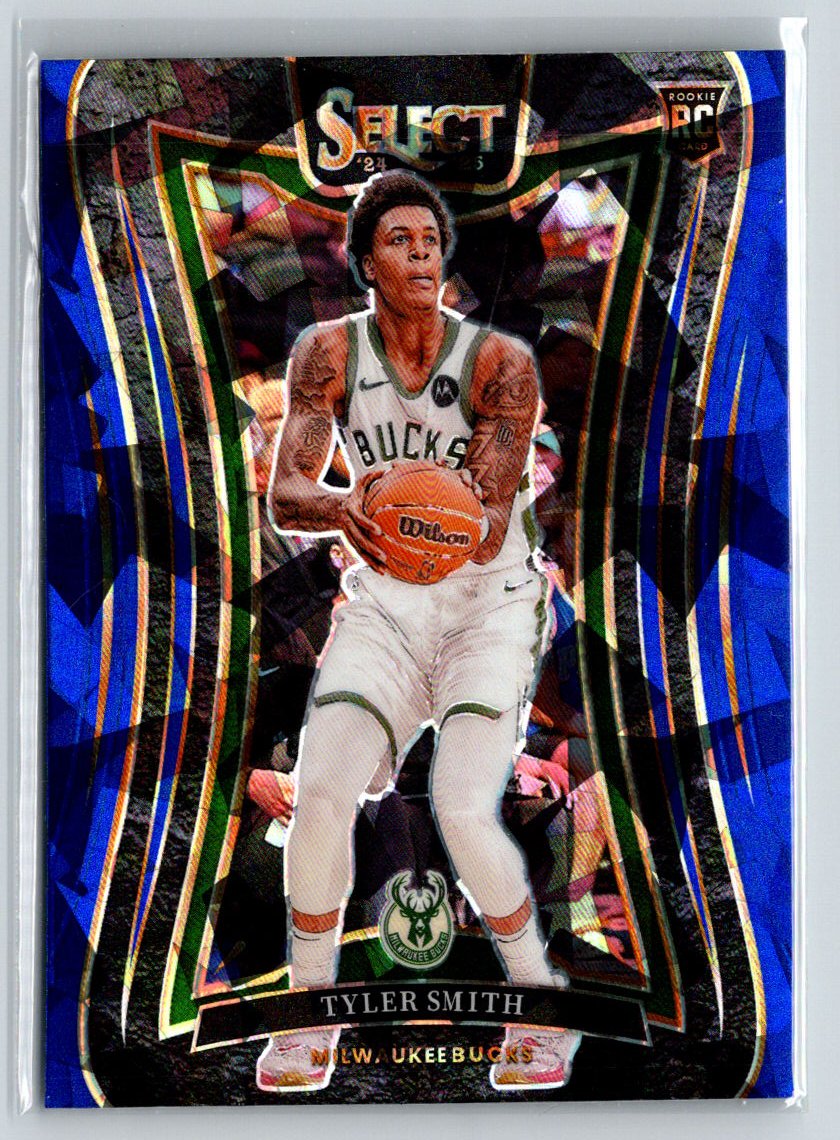 2024-25 Panini Select #378 Tyler Smith Blue Cracked Ice Prizm Q67