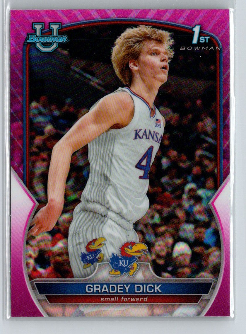 2022-23 Bowman University Chrome #41 Gradey Dick Pink Q67
