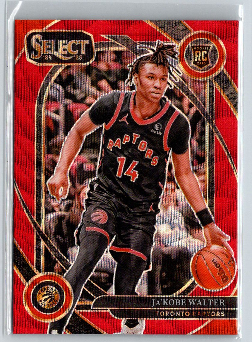 2024-25 Panini Select #298 Ja'Kobe Walter Red Cracked Ice Prizm Q67