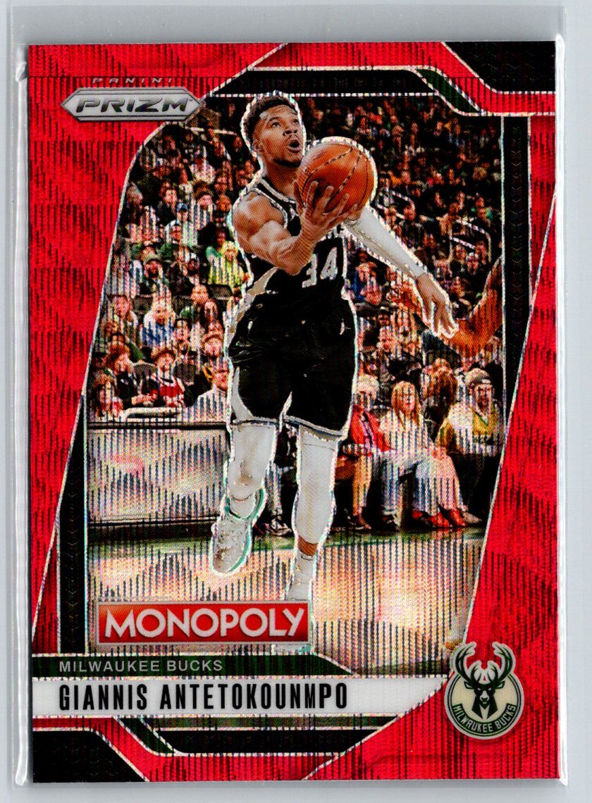 2024-25 Panini Prizm Monopoly #7 Giannis Antetokounmpo Red Prizms Q67