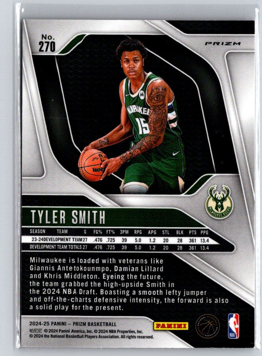 2024-25 Panini Prizm #270 Tyler Smith Prizms Pink Ice Q68