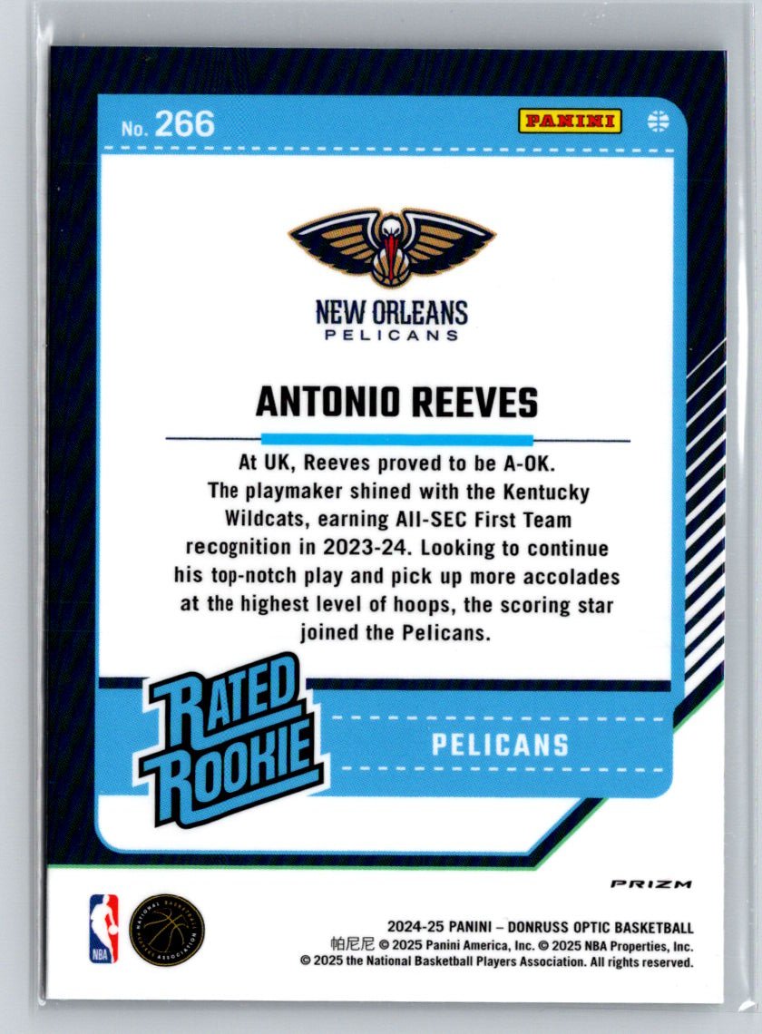 2024-25 Donruss Optic #266 Antonio Reeves Purple Q68