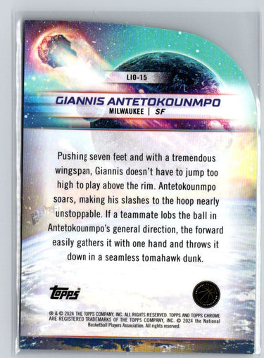2023-24 Topps Chrome Cosmic Giannis Antetokounmpo Launched Into Orbit Q68
