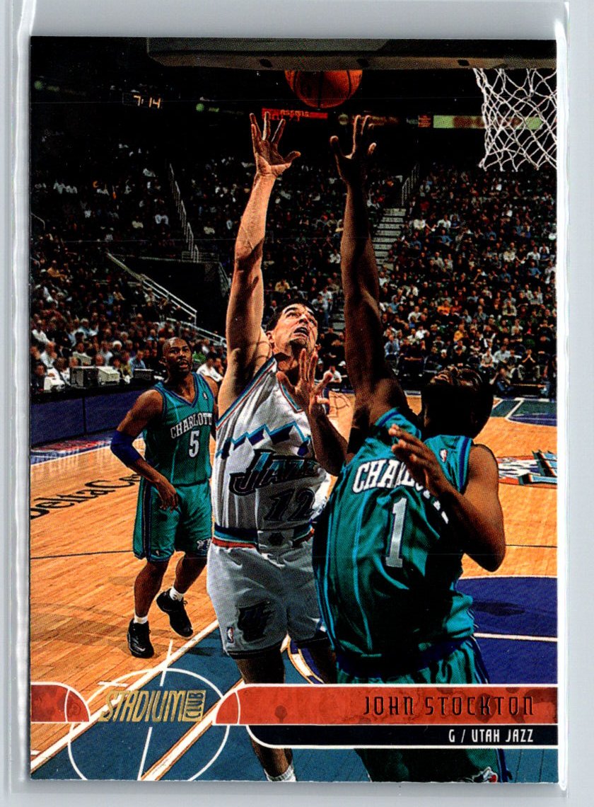 2001-02 Stadium Club #86 John Stockton Q67