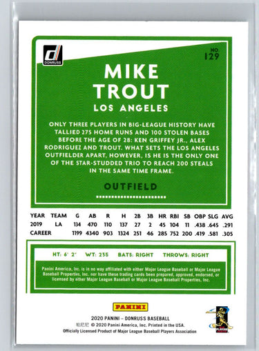 2020 Donruss #129 Mike Trout Q67
