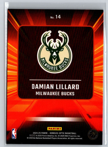 2024-25 Donruss Optic #14 Damian Lillard Express Lane Q69