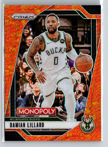 2024-25 Panini Prizm Monopoly #8 Damian Lillard Orange Prizms Q70