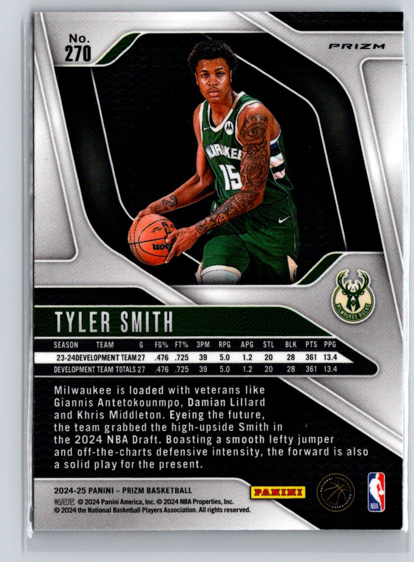 2024-25 Panini Prizm #270 Tyler Smith Prizms Red White and Blue Q70