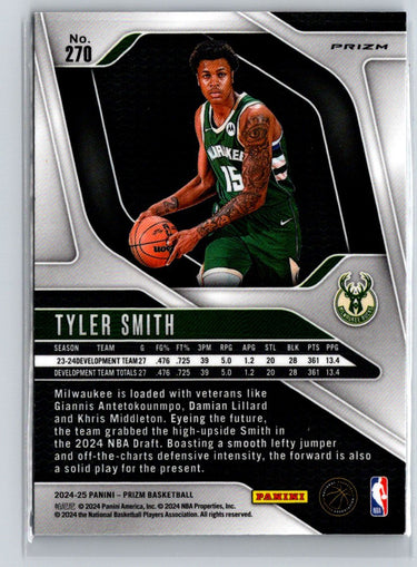 2024-25 Panini Prizm #270 Tyler Smith Prizms Red White and Blue Q70