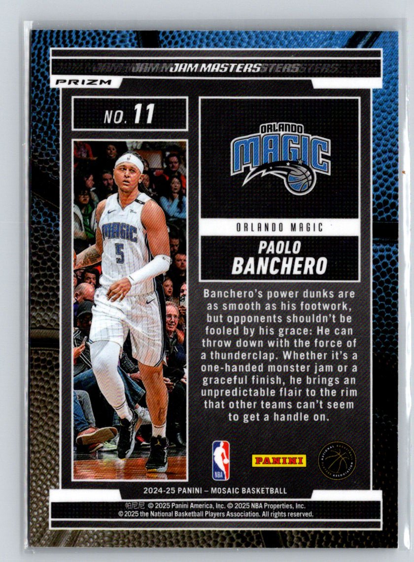 2024-25 Panini Mosaic #11 Paolo Banchero Jam Masters Mosaic Q70