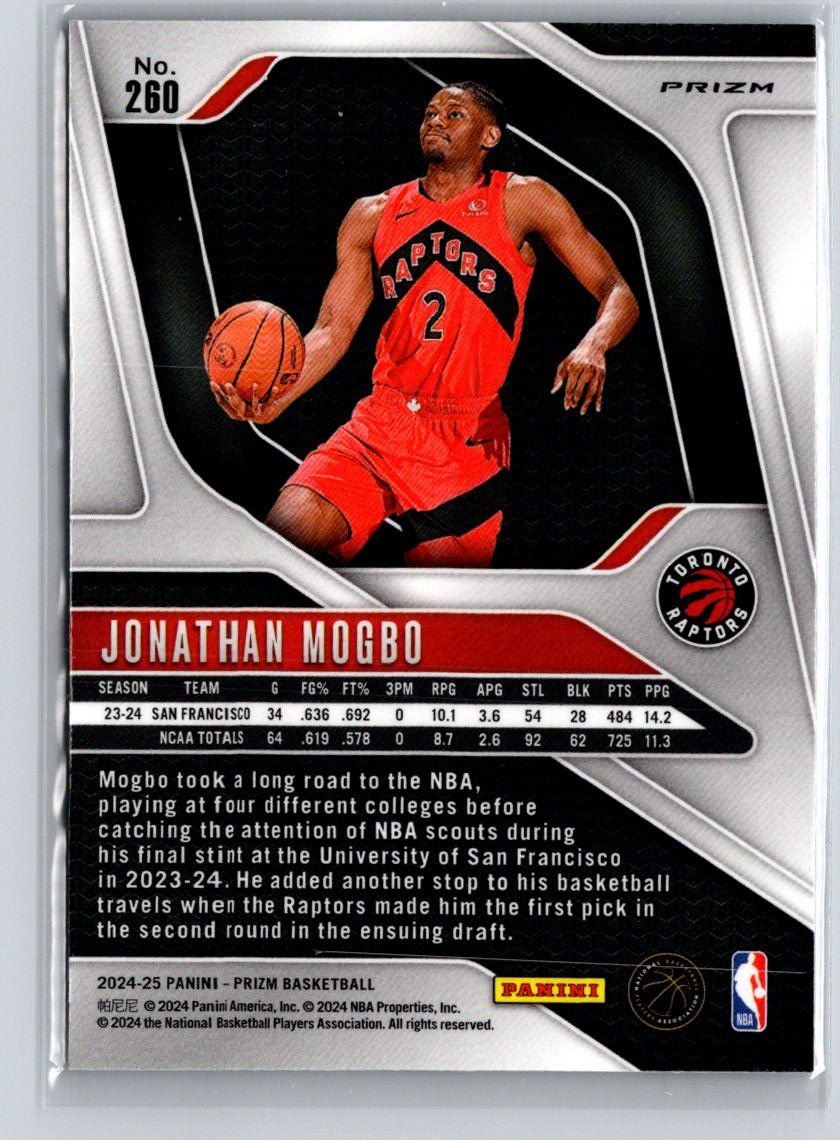 2024-25 Panini Prizm #260 Jonathan Mogbo Prizms Ice Q70