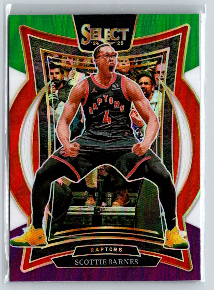 2024-25 Panini Select #30 Scottie Barnes Tri-Color Prizm Q70