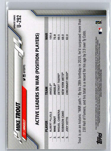 2020 Topps Update #U-292 Mike Trout Q70