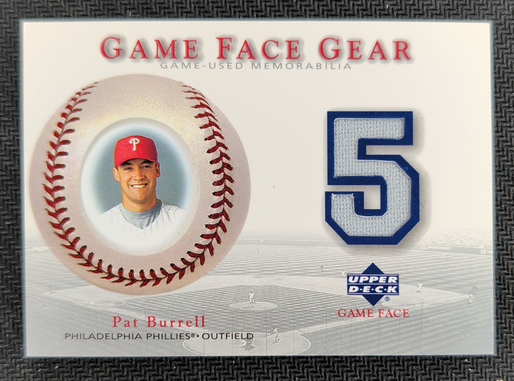 2003 Upper Deck Game Face #GG-PB Pat Burrell Game Face Gear U06