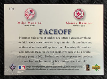 2003 Upper Deck Game Face #191 Mike Mussina / Manny Ramirez FO U06