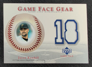 2003 Upper Deck Game Face #GG-JK Jason Kendall Game Face Gear U07