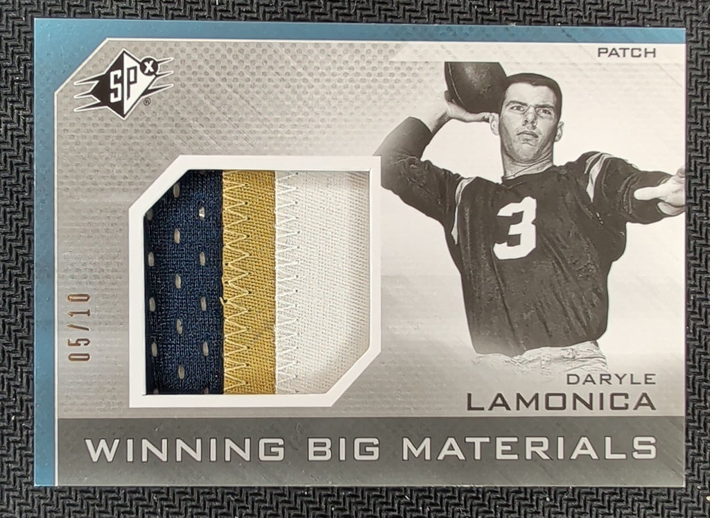 2013 SPx #WB-DL Daryle Lamonica Winning Big Materials Patch #/10 U12