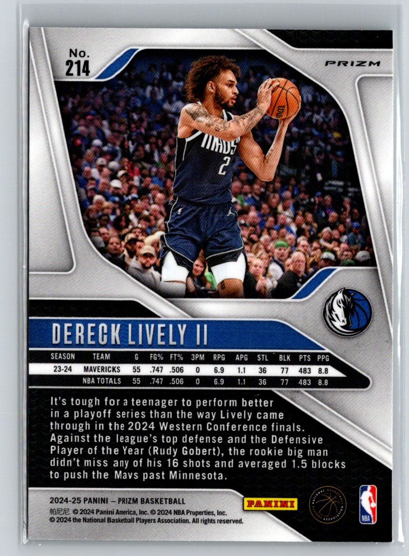 2024-25 Panini Prizm #214 Dereck Lively II Prizms Green V01