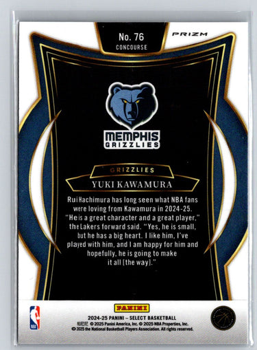 2024-25 Panini Select #76 Yuki Kawamura Silver Prizm V02