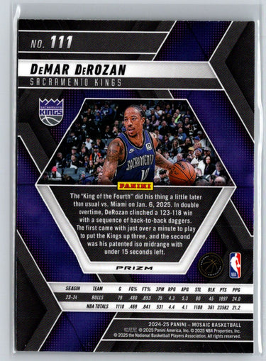 2024-25 Panini Mosaic #111 DeMar DeRozan Green Mosaic V03