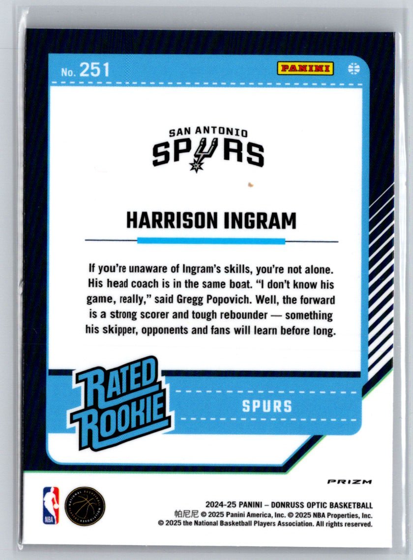 2024-25 Donruss Optic #251 Harrison Ingram Hyper Pink V03