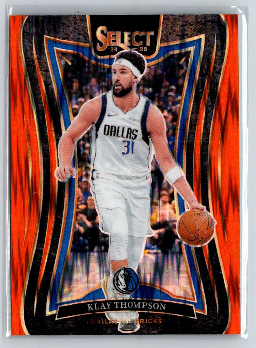 2024-25 Panini Select #360 Klay Thompson Orange Tectonic Prizm V03