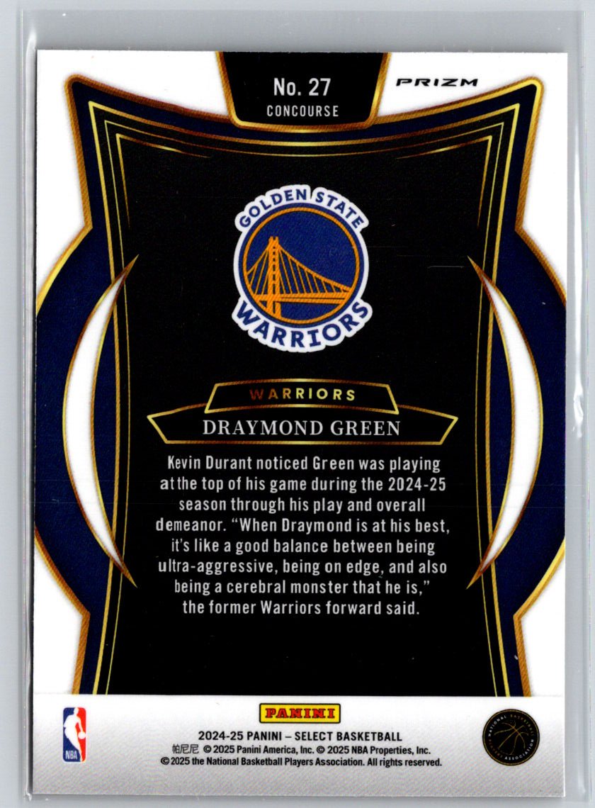2024-25 Panini Select #27 Draymond Green Orange Tectonic Prizm V03