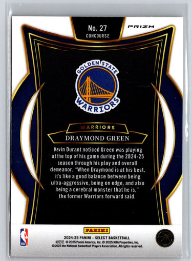 2024-25 Panini Select #27 Draymond Green Orange Tectonic Prizm V03