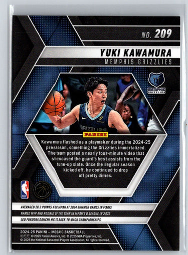 2024-25 Panini Mosaic #209 Yuki Kawamura V03