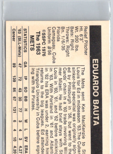 1976 SSPC 1963 New York Mets #NNO Ed Bauta V03