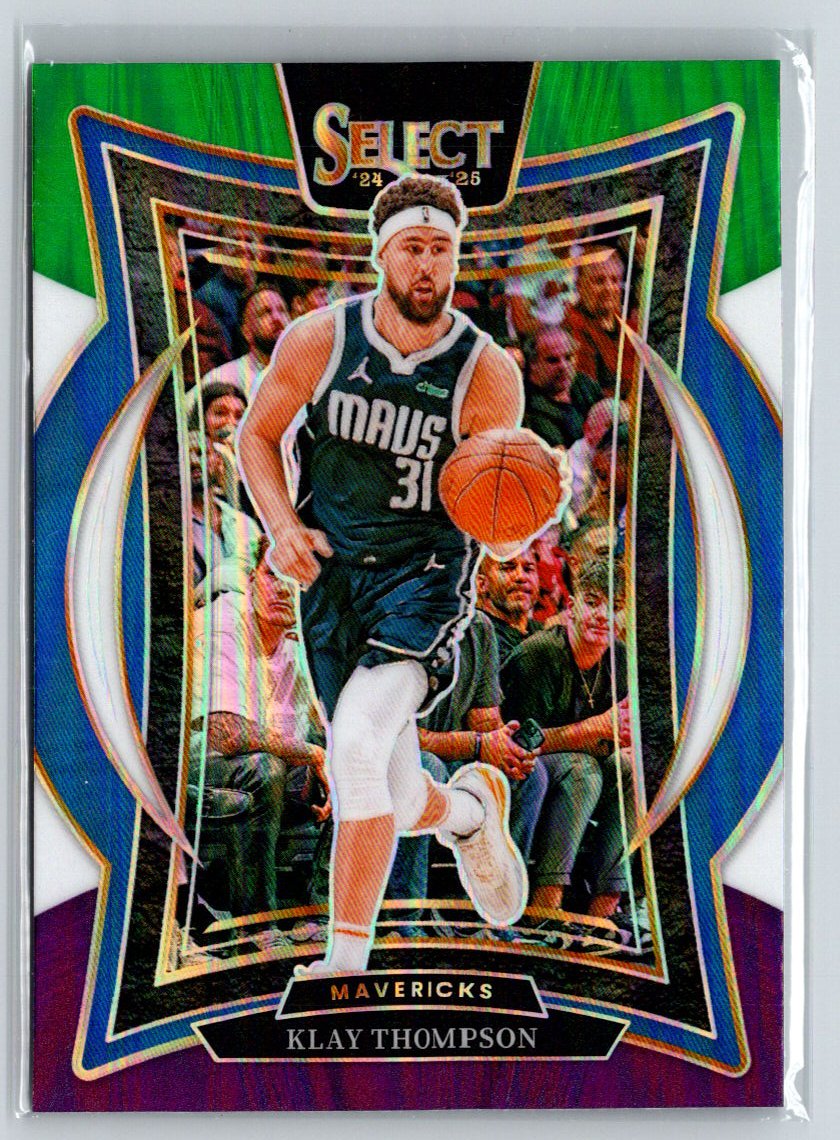 2024-25 Panini Select #38 Klay Thompson Tri-Color Prizm V04